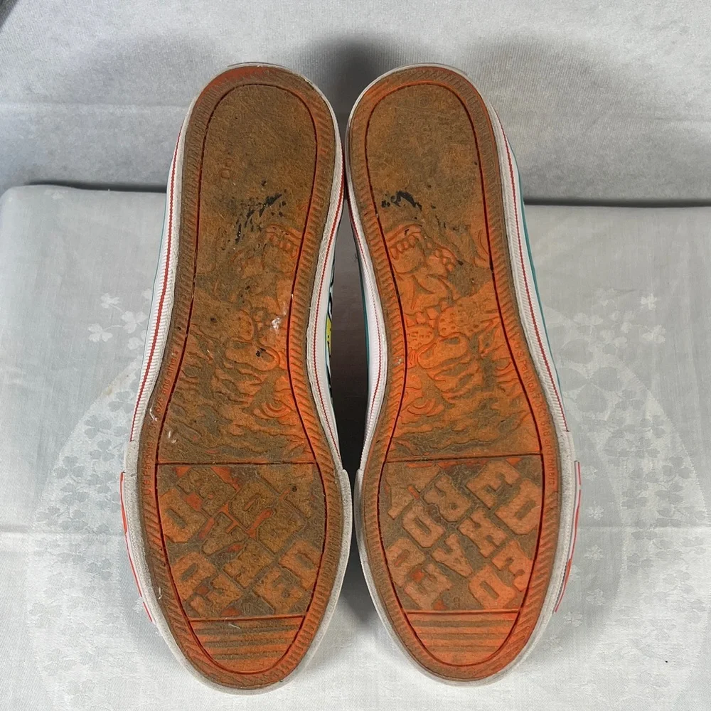 Ed Hardy Blue Sneakers with Tiger Art Size 8 - Picture 5 of 7